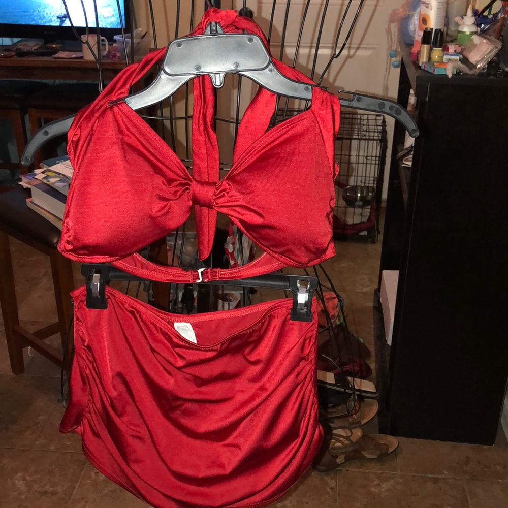 Pinup bikini by Esther Williams. Cherry 🍒 Red! 🔥